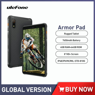 Ulefone Armor Pad Rugged Tablet 8.0 HD+ Display 4G Tablet Phone Android 12 4GB RAM 64GB ROM IP68/IP69K 13MP Camera Pho