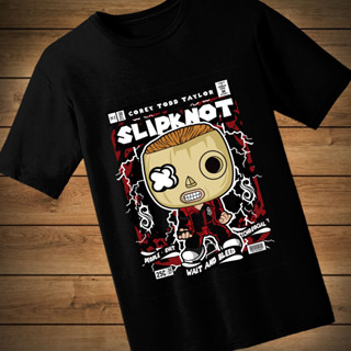 #039 เสื้อยืดลายการ์ตูน SLIPKNOT เสื้อยืดสีดำ เสื้อใส่เล่น เสื้อยืด เสื้อคอกลม ใส่สบาย เสื้อสกรีน เสื้อสั่งทำ เสื้อยืด