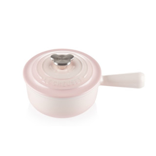 หม้อเหล็กหล่อมีด้ามขนาดสีชมพู IRON HANDLE SAUCEPAN 16CM SHELL PINK