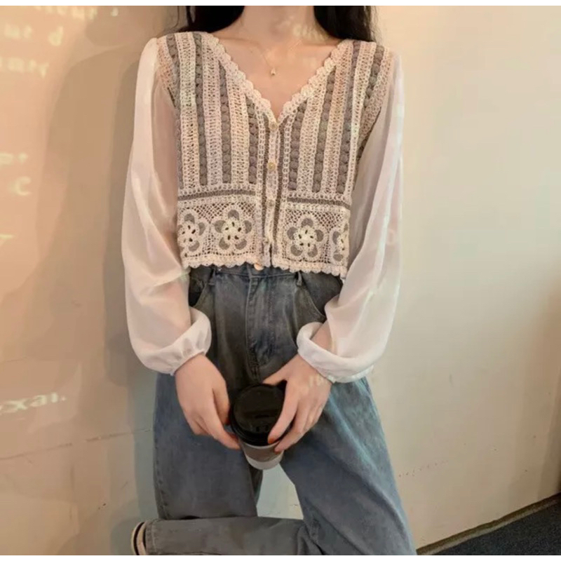 ส่งต่อ Cicishop เสื้อแขนยาวไหมพรมถัก