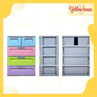 YellowHouse ตู้ลิ้นชัก พลาสติก ตู้รองเท้า กล่องเก็บของ ใส่ของ รุ่น Max L เสาเทา