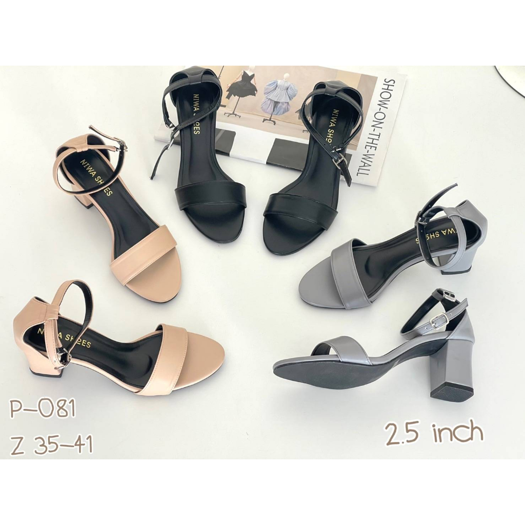 รองเท้าส้นสูง รองเท้าแฟชั่น  รองเท้าออกงาน Niwa shoes รหัสสินค้า P-081