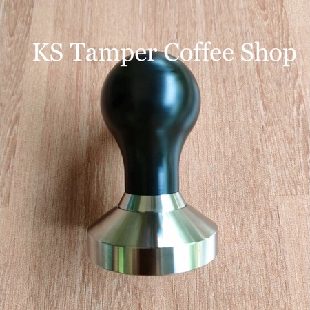 tamper ด้ามกดกาแฟ by KS tamper coffee 51,53,54,58.0, 58.50,58.55มม แบบด้ามดำ สินค้าพร้อมส่ง