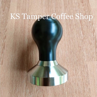 tamper ด้ามกดกาแฟ by KS tamper coffee ขนาดเส้นผ่านศูนย์กลาง 51,53,54,58.0, 58.50,58.55มม แบบด้ามดำ สินค้าพร้อมส่งทุกขนาด