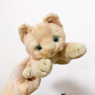 ตุ๊กตาแมวท่านอนสีน้ำตาลอ่อน วินเทจ ToysRus Animals Alley