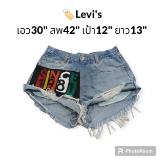 🏷️ Levis กางเกงยีนส์ขาสั้นเอวสูง กางเกงยีนส์เพ้นท์สี