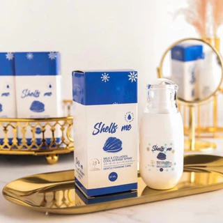 SHELLS ME MILK เชลมีสเปรย์ น้ำหอมน้องสาว กล่องน้ำเงิน สูตรอ่อนโยน ขนาด 30 ml.