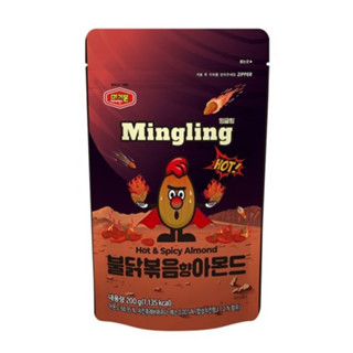 [ของแท้] 불닭볶음아몬드 Murgerbon Hot &amp; Spicy Chicken Almond (อัลมอนด์เกาหลี รสไก่เผ็ด) 210g