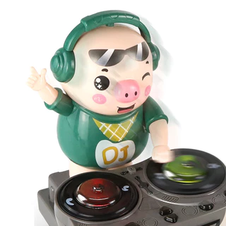 หมูเต้น DJ Pig ของเล่น หมูเต้น ดนตรี ของขวัญสำหรับเด็ก หมูเวที หลายเพลง ดีเจหมู
