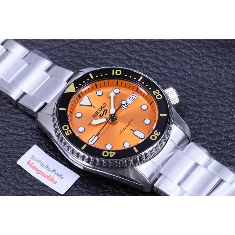 (แถมกล่องแบบพกพาและที่ตัดสาย) นาฬิกา SEIKO 5 SPORTS Mid-size “SPORTS STYLE” รุ่น SRPK35K / SRPK35K1 ( 38 มม.)