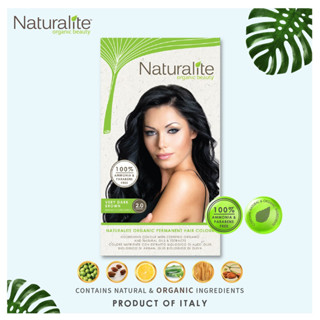 Naturalite น้ำยาเปลี่ยนสีผม ออร์แกนิค 2.0 สีน้ำตาลเข้ม Organic Permanent 2.0 Very Dark Brown Hair Colour (110ml)