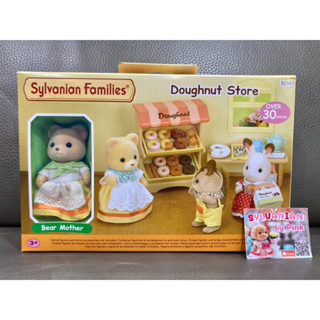 🌸รุ่นเก่า หายาก🌸 Sylvanian Doughnut Store มือ 1 มี Bear Mother หมี ร้านโดนัท โดนัท ร้านขนม สุดน่ารัก Donut ซิลวาเนียน