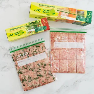 ถุงซิปพลาสติก M Zip (Food Grade) ปิดสนิทไม่รั่วซึม สะอาด ปลอดภัย ทนอุณหภูมิ -30 ถึง 100 องศา