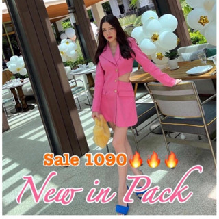 Flat2112 S-LINE BLAZER DRESS สีชมพู💗💗💗ของใหม่ New in Pack ค่าา😊