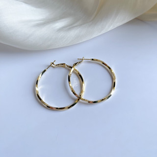 ✨พร้อมส่ง✨ Gold Hoops Earrings #NT004