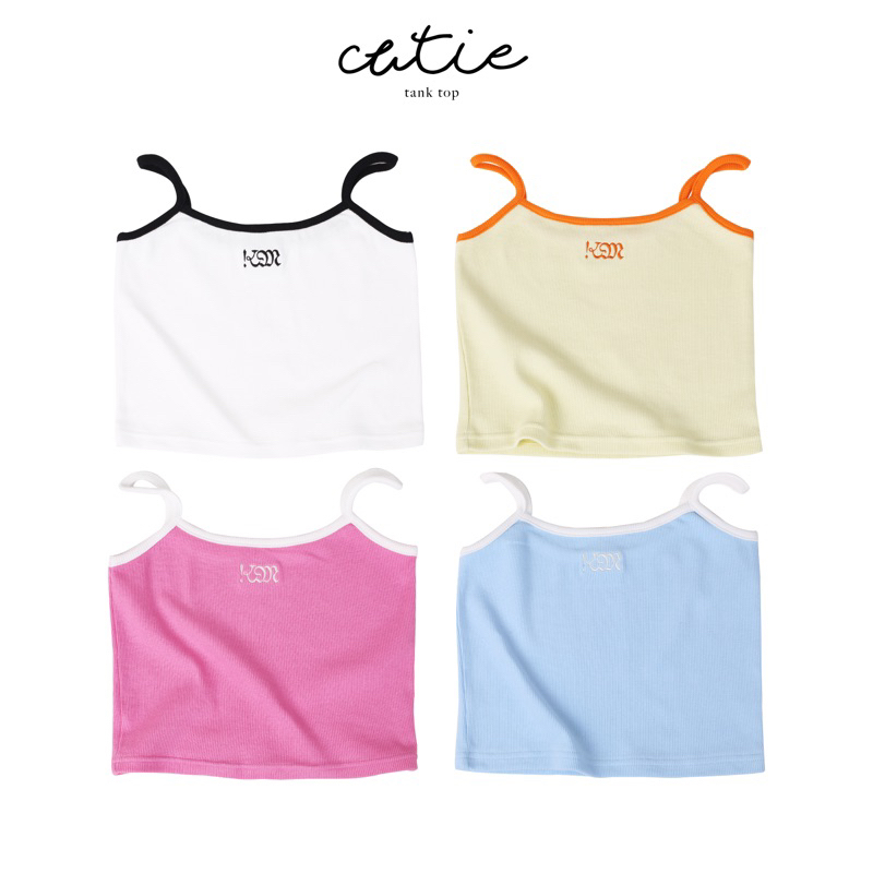 kome.girls กรอกโค้ดลด 100.- ꒰KOMEMAY꒱ เสื้อสายเดี่ยว รุ่น cutie tank top
