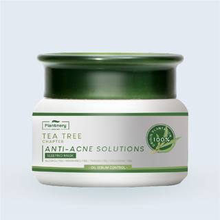 Plantnery Tea Tree Sleeping Mask (50g) สลีปปิ้งมาสก์ สูตรพิเศษ สำหรับผู้มีปัญหาสิวผิวแพ้ง่าย