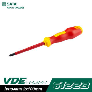 SATA 61223 2x100mm VDE ไขควงแฉก