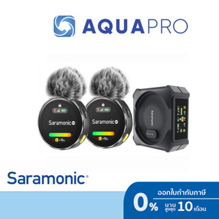 Saramonic Blink Me B2 Wireless Microphone ไมโครโฟนไร้สายสำหรับพกพา พร้อมจอแสดงผลแบบ IPS รับประกันศูนย์ไทย By Aquapro