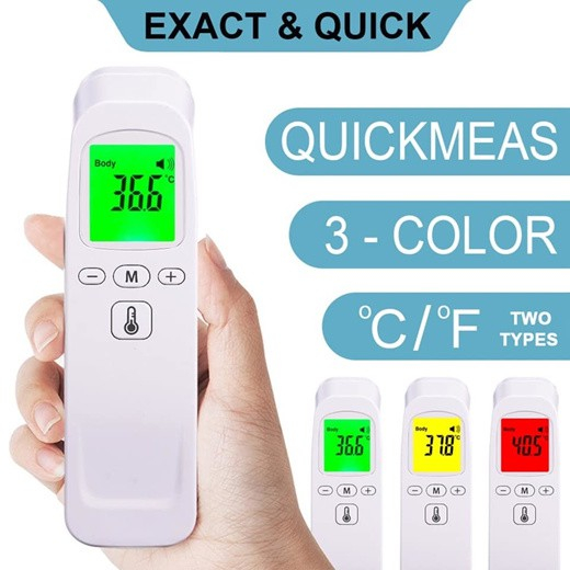 เครื่องวัดไข้ Infrared thermometer วัดหูหน้าผากมือ เครื่องวัดไข้ดิจิตอล เครื่องวัดไข้แบบดิจิตอล (ไม่รวมถ่าน)