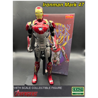 โมเดล ไอรอนแมน มาร์ค47 สูง 30 เซ็น Model Ironman Mark47 crazy toys Scale 1:6 tall 30CM