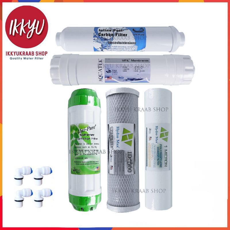 Uni pure UF Aquatek ไส้กรอง 5 ขั้นตอน ฟรี PP 1 Micron 1 ชิ้น