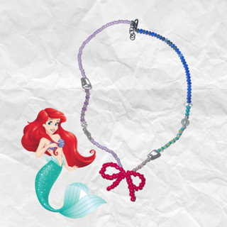 Ariel Necklace - สร้อยโบว์นางเงือก The little mermaid🧜🏼‍♀️🦀🐠