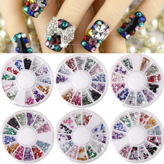 !!ของแต่งเล็บ เพชรแต่งเล็บ คริสตัล12สี คริสตัลแบบรวม