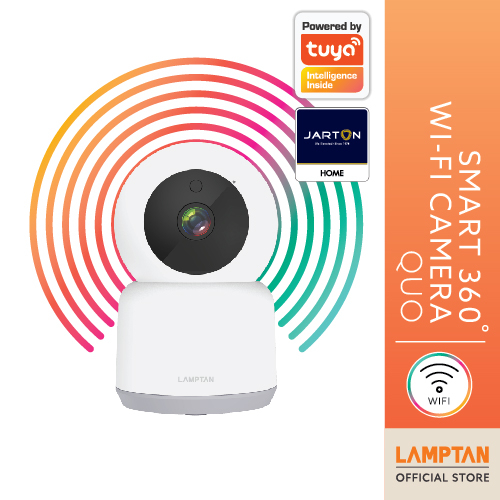 LAMPTAN กล้องวงจรปิด Smart 360° Wifi Camera Quo หมุนได้รอบทิศทาง ควบคุมด้วย Smartphone