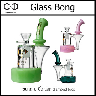 บ้องแก้ว diamond logo 6" Lego Bong แจกันแก้ว6 นิ้ว OG108