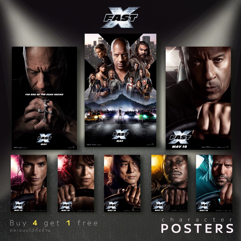 Poster Fast x  fast and furious 10 โปสเตอร์ เร็ว...แรงทะลุนรก 10