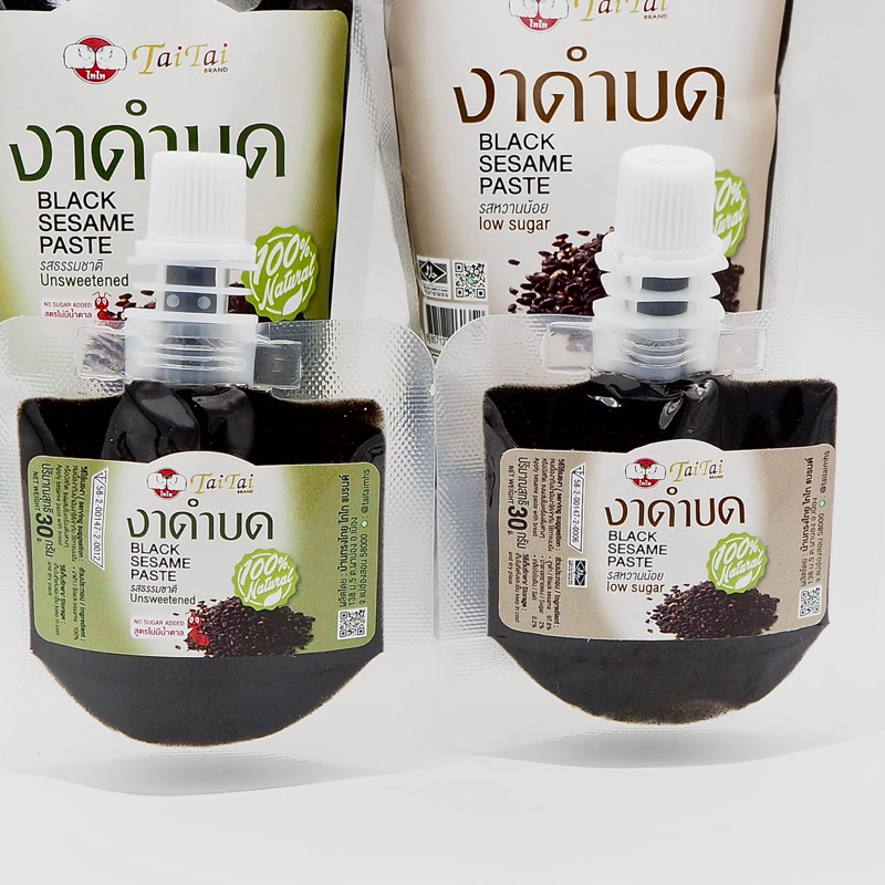 งาดำบด เนยงาดำ 30 กรัม (ตราไทไทแบรนด์) เนื้อเนียนละเอียด ชงเครื่องดื่ม ทาขนมปัง แตลเซียมสูง ขนาดพกพา - รูปที่ 5