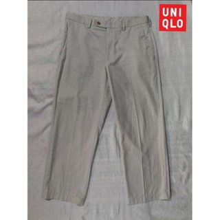 กางเกง​​วินเทจขายาว UNIQLO​ Brand_2nd ผ้าฝ้าย60%โพ​ลีเอสเตอร์​40%/รอบเอว34นิ้ว(Made in Vietnam​🇻🇳​)แท้มือสองกระสอบนำเข้า