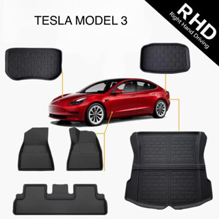 🇹🇭พร้อมส่ง! พรมปูพื้น Tesla Model 3 | Set 6 ชิ้น | All weather Liners for Tesla Model 3 | Tesla Floor mats