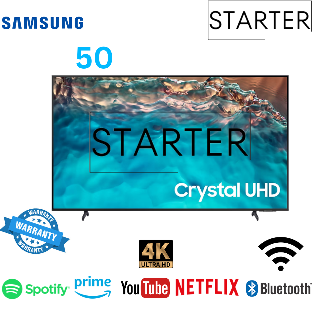 New Model Samsung Crystal Uhd 4K Smart Tv Youtube Netflixรุ่น 50BU8100 ขนาด 50 นิ้ว สินค้าประกันศูนย์ 3ปี