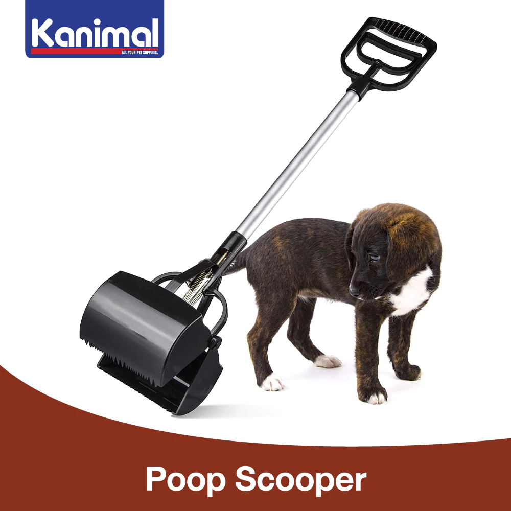 [97752] Kanimal Poop Scooper ที่คีบอึสุนัข ที่คีบมูลแมว รุ่นด้ามยาว ใช้งานง่าย สำหรับสุนัขและแมว ขนาด 63x15x13 ซม.