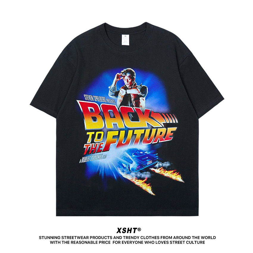 พร้อมส่ง เสื้อ Back to the Future Tee T-shirt - Black (สีดำ) by XSHT