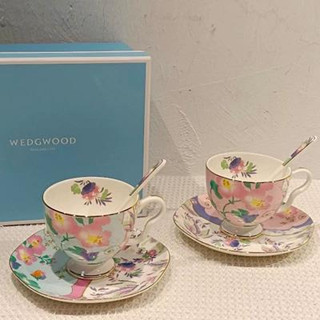 wedgwood flower dance butterfly bone China coffee cup with spoon exquisite luxury English afternoon tea set gift box pac