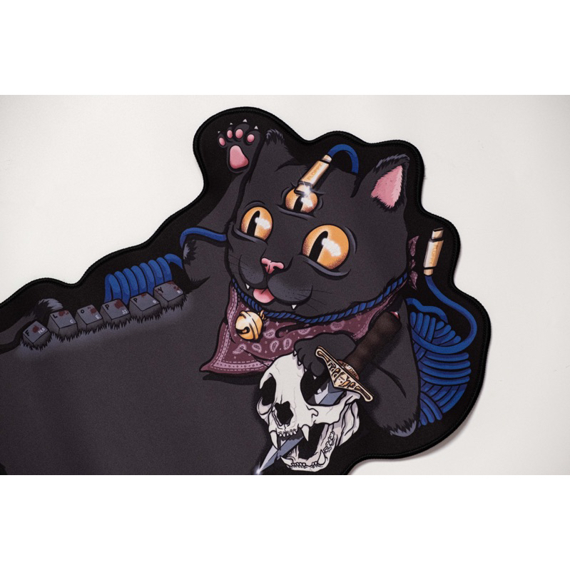 Floppy CAT R2 Deskmat แผ่นรองเม้าส์ ตัดพิเศษ ลายน้องแมว 3 แบบ 65x37cm หนา 5mm