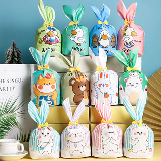 48-50ใบ/ ถุงหูกระต่าย ลายน่ารัก มีให้เลือกหลายลายขนาด13.5 x 22cm**ออกใบกำกับภาษีได้**สั่งขั้นต่ำ50บาทส่งสินค้า