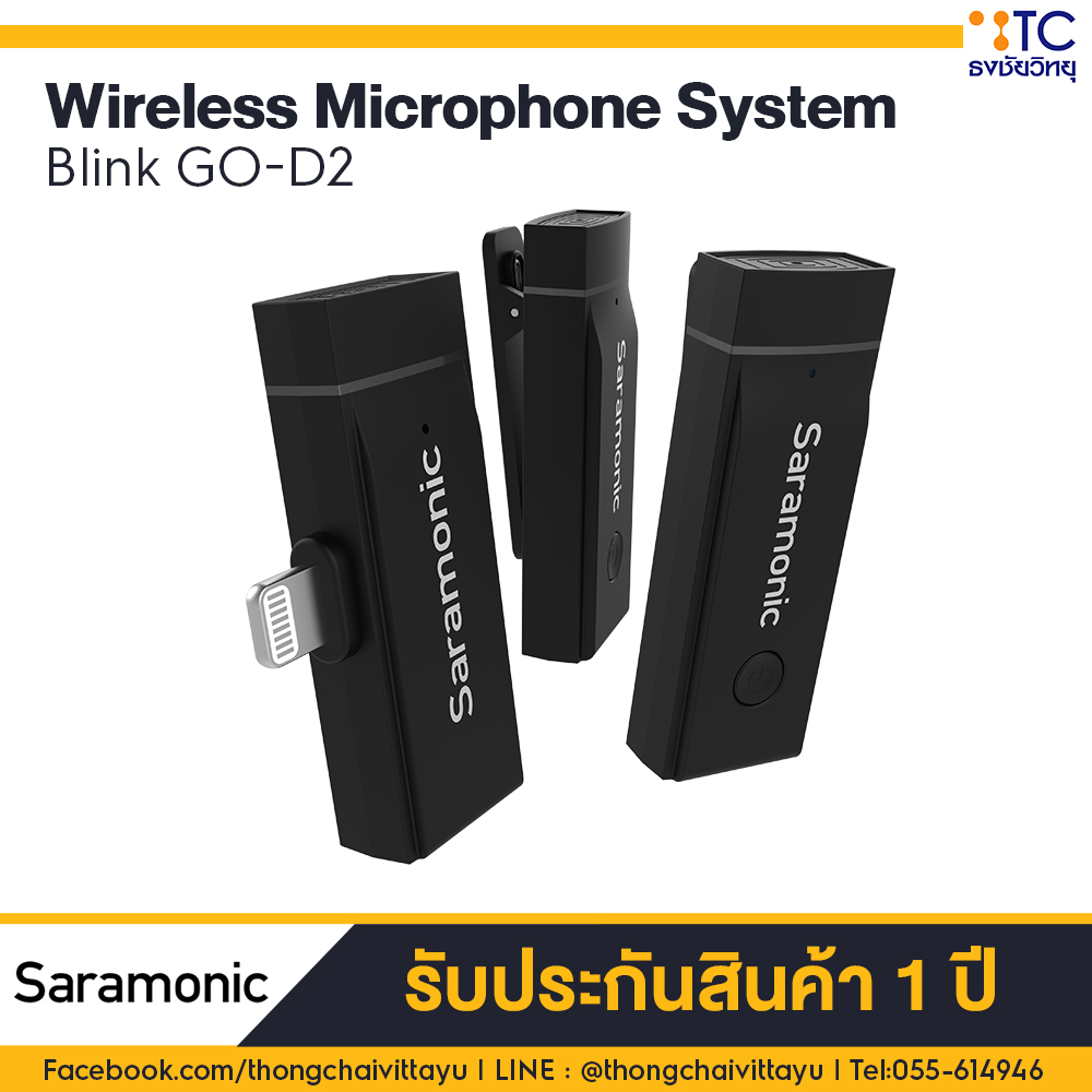 Wireless Microphone System iOS Saramonic รุ่น Blink Go-D2