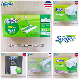 Swiffer® Dry Sweeping Cloth or Wet Mopping Cloth อุปกรณ์ทำความสะอาดพื้น ไม้ถูพื้น ไม้ม็อบ ม็อบถูพื้น แผ่นแบบแห้งละเปียก