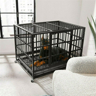 BINGOPAW กรงสุนัข กรงหมาสแตนเลส กรงสัตว์เลี้ยง ขนาดใหญ่ ไซส์จัมโบ้ กรงหมา  Dog Cage Heavy Duty Metal pet Crate Kennel