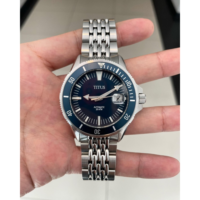 SOLVIL ET TITUS VALOR BLUE MEN WATCH AUTOMATIC DIVER 43MM DATE. Ref.W06-03250-002