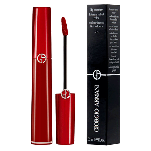 Giorgio Armani Lip ลิปเนื้อแมท ปากฉ่ำวาว Lip Maestro 6.5ml ลิปสติก สีเด่นชัด ติดทนนาน ไม่ทำให้ปากแห้