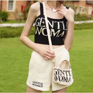 GENTLE WOMAN  ⚪️⚫️   GW     micro canvas Tote Bag (mini) งานชนช็อป 💯 กระเป๋าผ้าแคนวาสใบเล็กจิ๋วน่ารักมาก  มาแรงที่สุดขาย