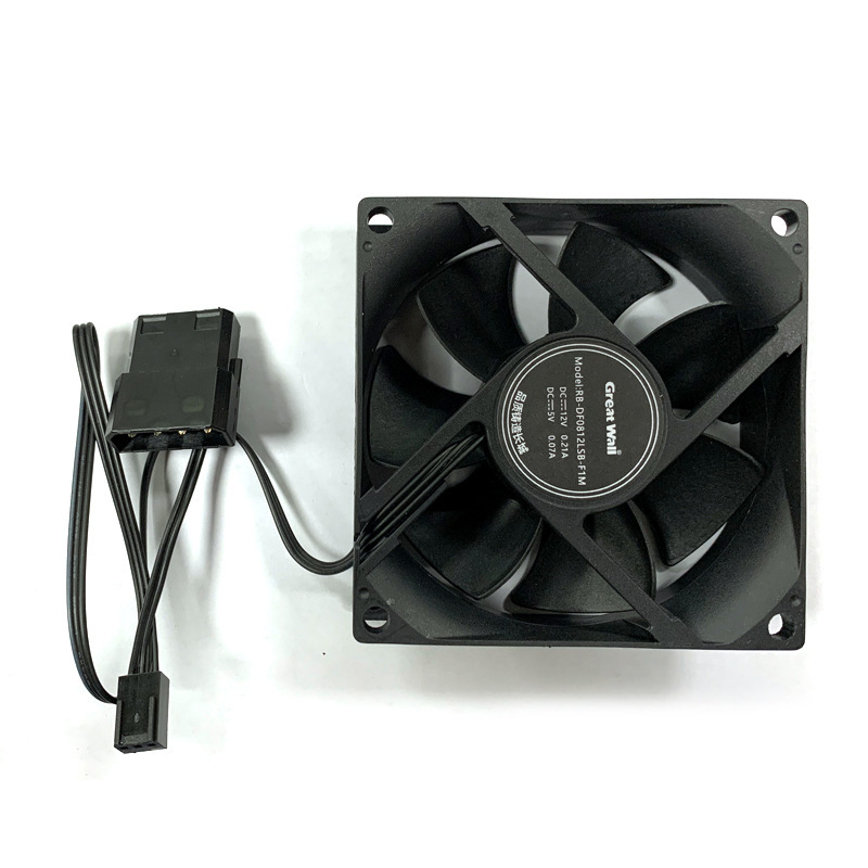 พัดลม เคส Great Wall Case Fan Ultra Silent  8 CM Quiet Cooling Fan PC 12V DC Chassis Radiator