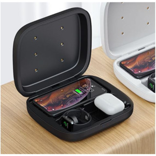 Multifunctional 4-in-1 Wireless Charging UV Disinfection Box Watch Earphone Mobile Disinfector UVC Disinfection Lamp