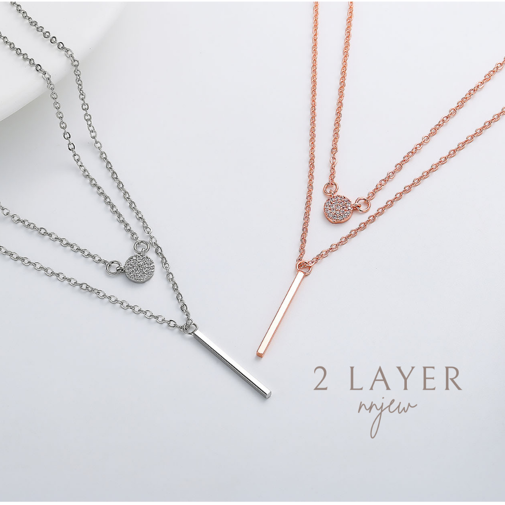 สร้อยคอ Lucky Me Double Layer Necklace เครื่องประดับ minimal
