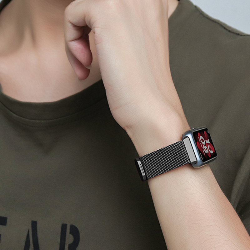 สายรัดสแตนเลสแบบห่วง Milanese สำหรับ Huawei Band 8/9/10 Huawei band 6/7 Honor band 6  แม่เหล็ก สายนาฬิกาข้อมือ